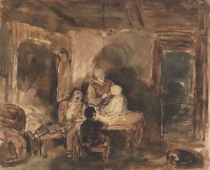 Interior de la cabaña