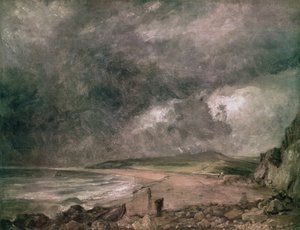 Bahía de Weymouth con tormenta acercándose