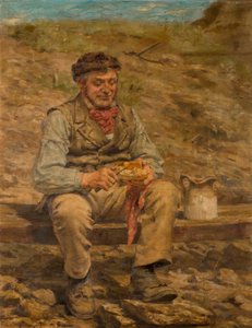 Obrero comiendo almuerzo, 1886-87