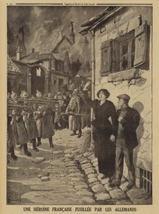 Crímenes de guerra alemanes: una joven fusilada por un pelotón de fusilamiento en un pueblo francés, Primera Guerra Mundial