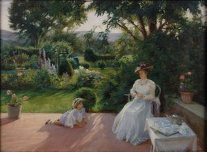 El jardín de la abuela (óleo sobre lienzo)