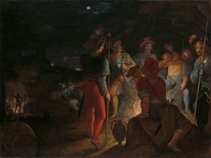 Los batavos asedian a los regimientos del ejército romano en Vetera
Claudio Civilis asedia a los romanos en Vetera Castra
uno de una serie de doce sobre la insurrección de los bátavos contra los romanos