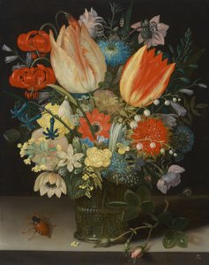 Naturaleza muerta con tulipanes