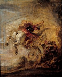 Belerofonte monta a Pegaso a través de su lanza la quimera Pintura de Pierre Paul Rubens (1577-1640)