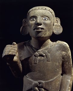 Civilización precolombina: escultura de un sacerdote azteca