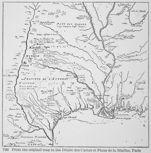 América colonial: mapa de Luisiana, Nueva Francia