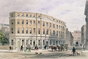 Nuevas casas en la entrada de Gresham St, 1851