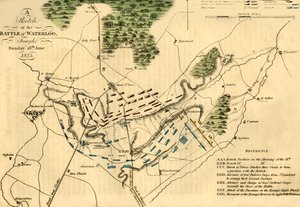 Un boceto de la Batalla de Waterloo, 18 de junio de 1815, 1816