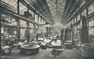 Escena en una tienda de calderas, c1917