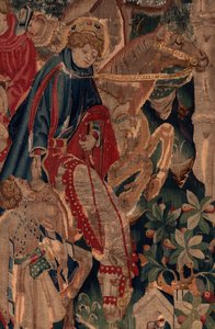 Historia de San Piat y San Eleuthère, Escena 8 (detalle) Centro. Jinetes