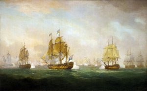 Batalla del cabo Finisterre (Finistère), principios del siglo XIX (óleo sobre lienzo)