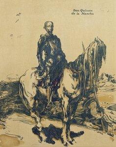 Don Quijote de la Mancha, ilustración de "Characters of Romance", publicada por primera vez en 1900 (litografía en color)
