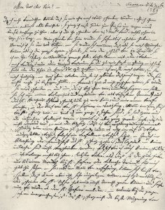 Wolfgang Amadeus Mozart (1756-1791) compositor austríaco. Carta autógrafa a su padre. Viena 6 de diciembre de 1783 de Wolfgang Amadeus Mozart