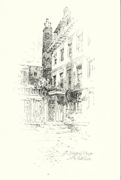 Casa del Dr. Johnson, No 8 Bolt Court, Londres de Herbert (after) Railton