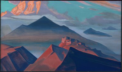 Montaña de la tienda, serie "Montañas sagradas", 1933 de Nicholas Roerich